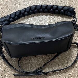 Steve Madden Black and Silver Shoulder Bag